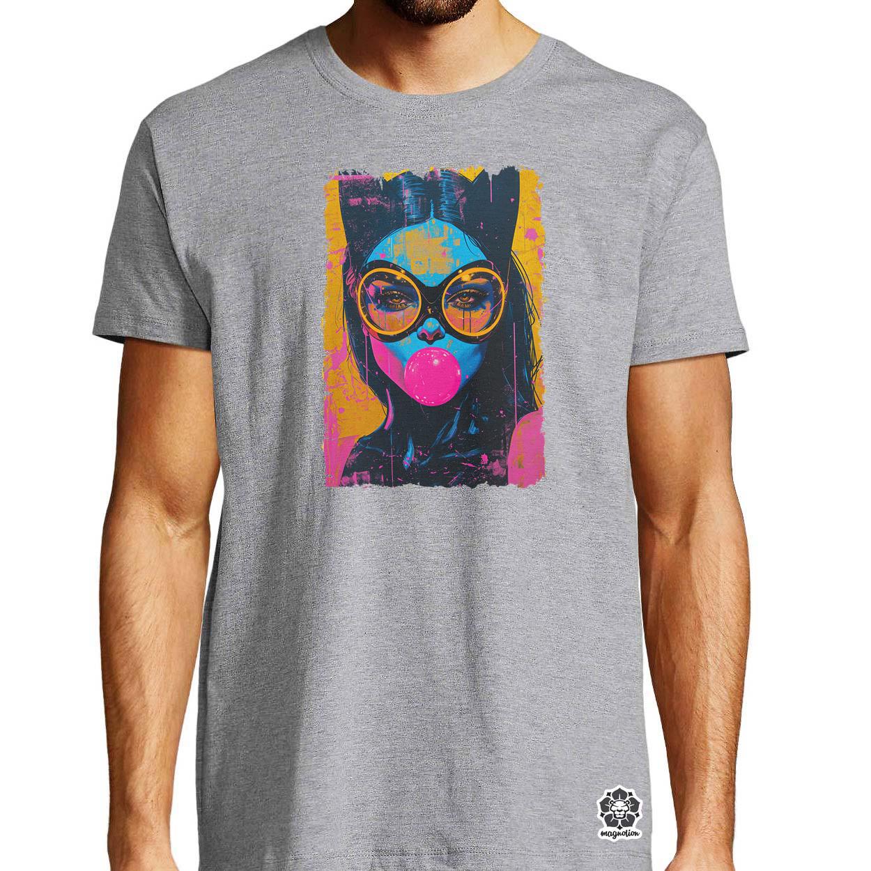 Popart macskanő v5 egyedi póló 