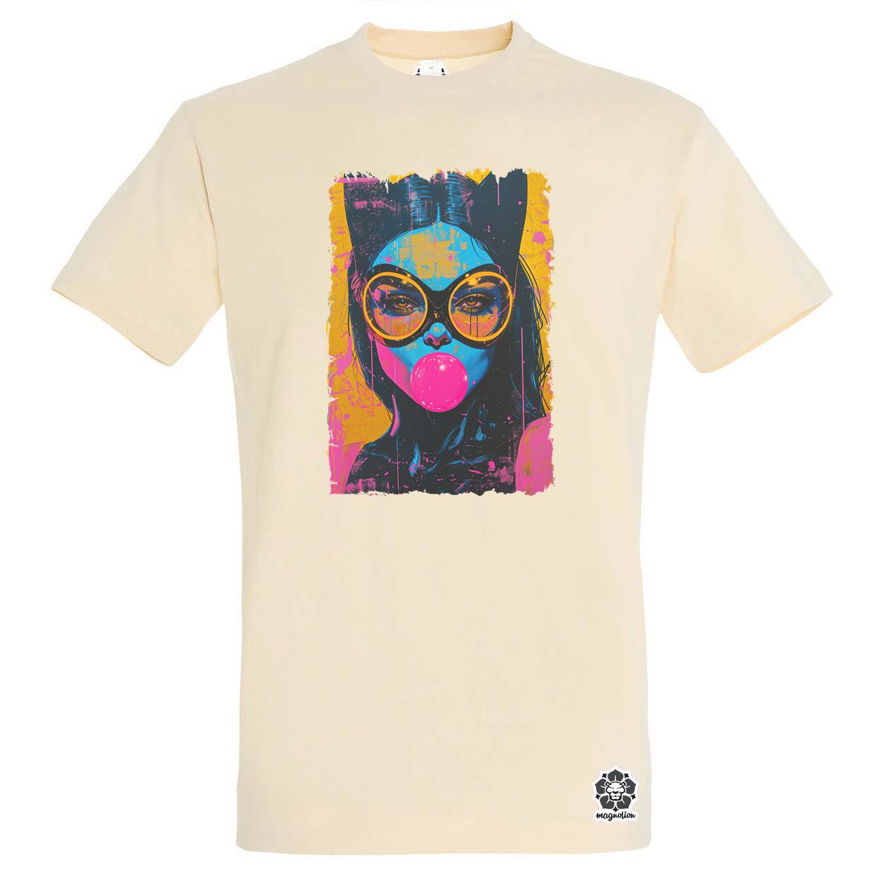 Popart macskanő v5 egyedi póló 