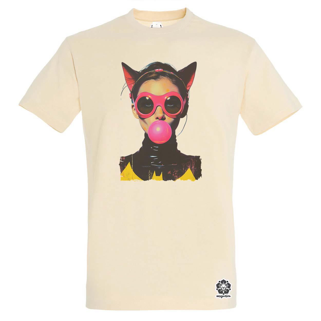 Popart macskanő v8 egyedi póló 