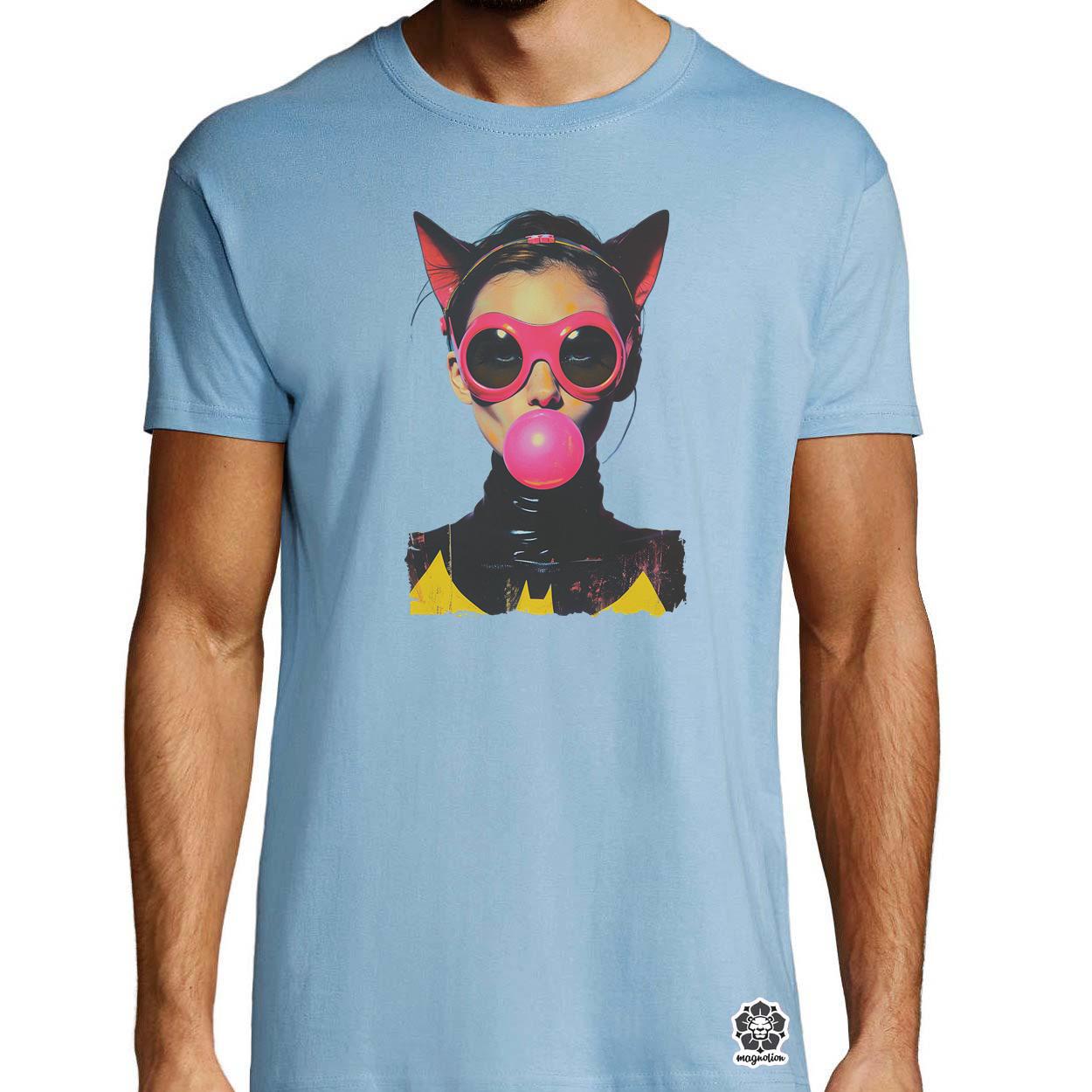Popart macskanő v8 egyedi póló 