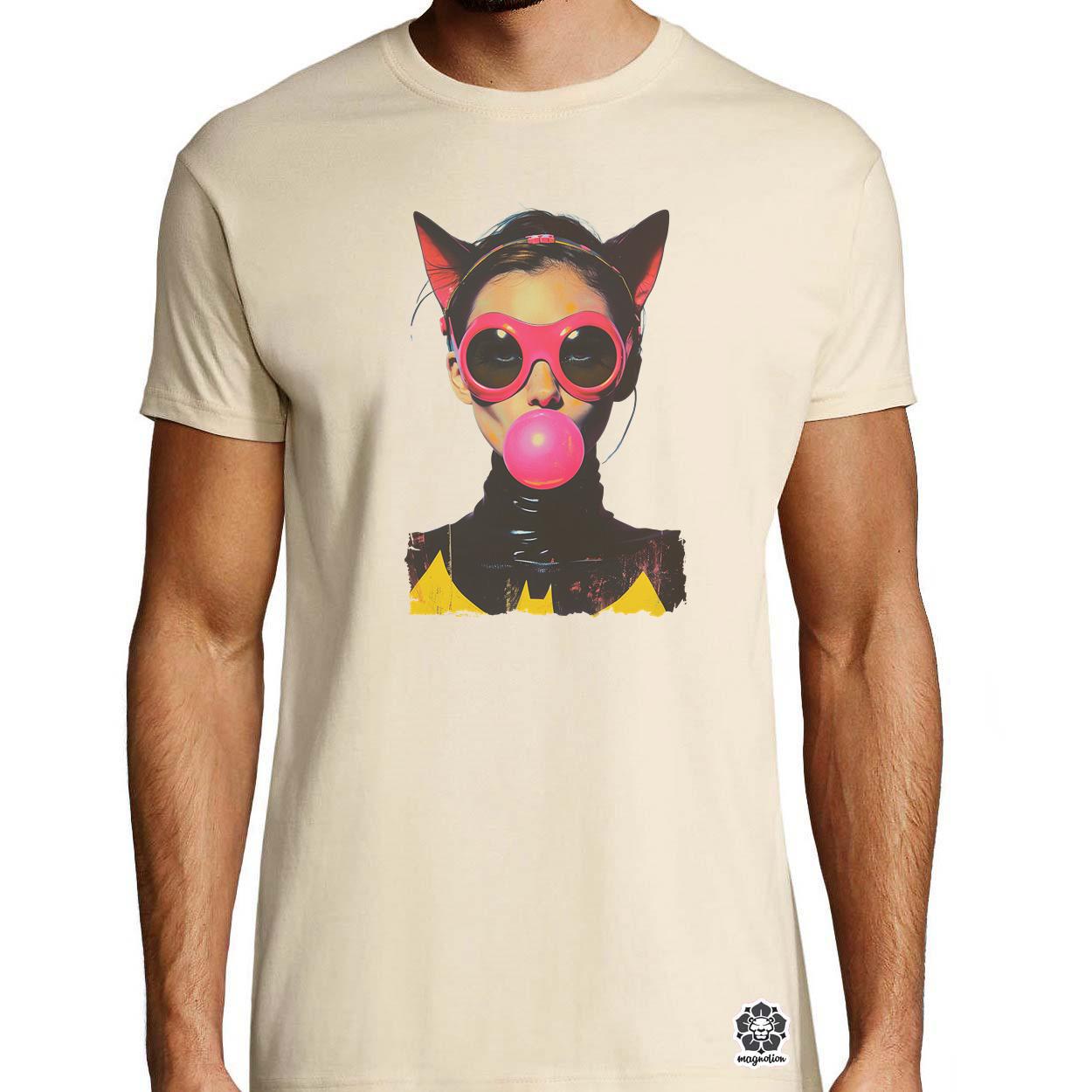 Popart macskanő v8 egyedi póló 