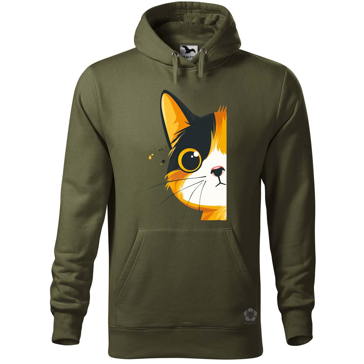 Macska kukucskál v4 egyedi  pulóver 