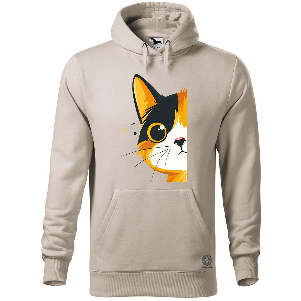Macska kukucskál v4 egyedi  pulóver 