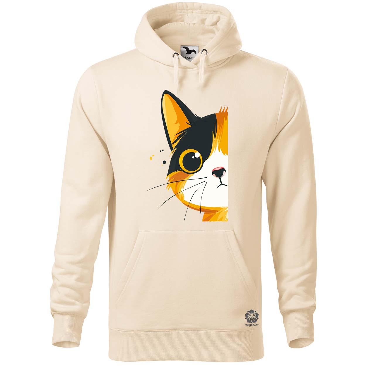 Macska kukucskál v4 egyedi  pulóver 