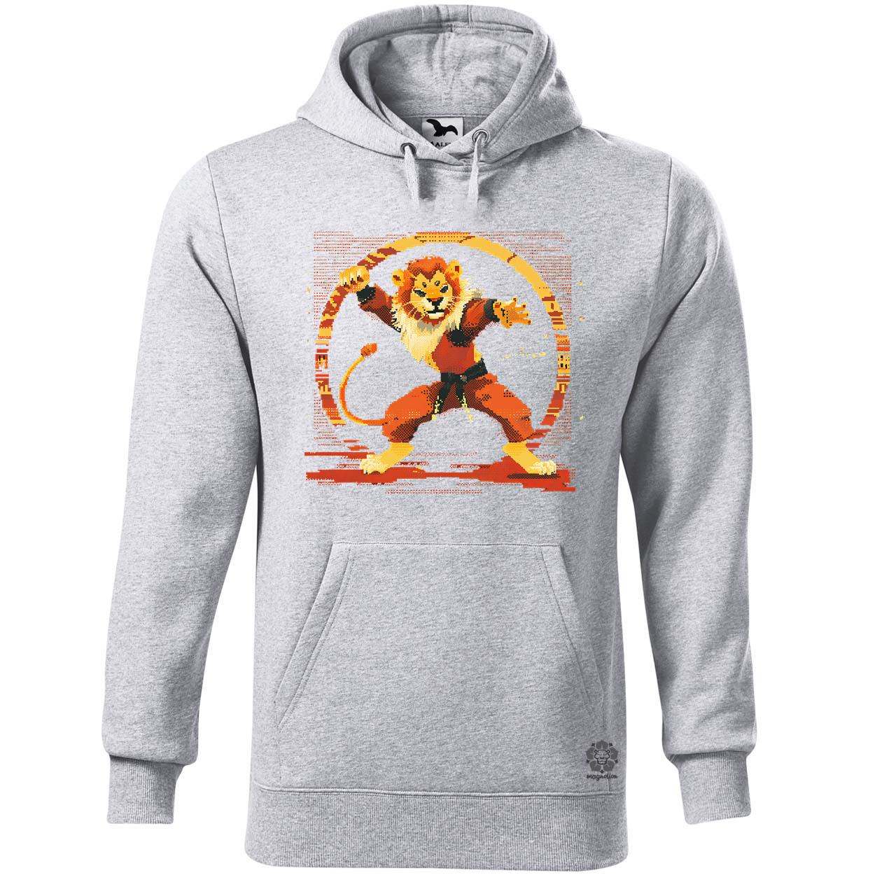 Pixelart kung fu oroszlán v2 egyedi  pulóver 