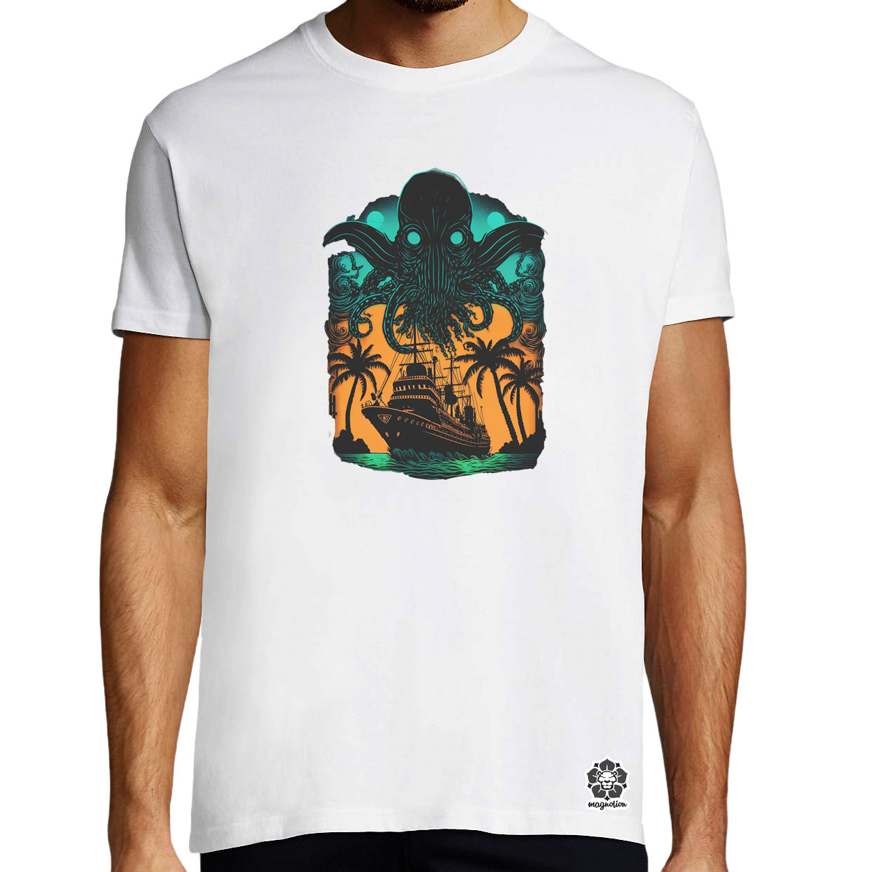 Cthulhu támadás v2 egyedi póló 