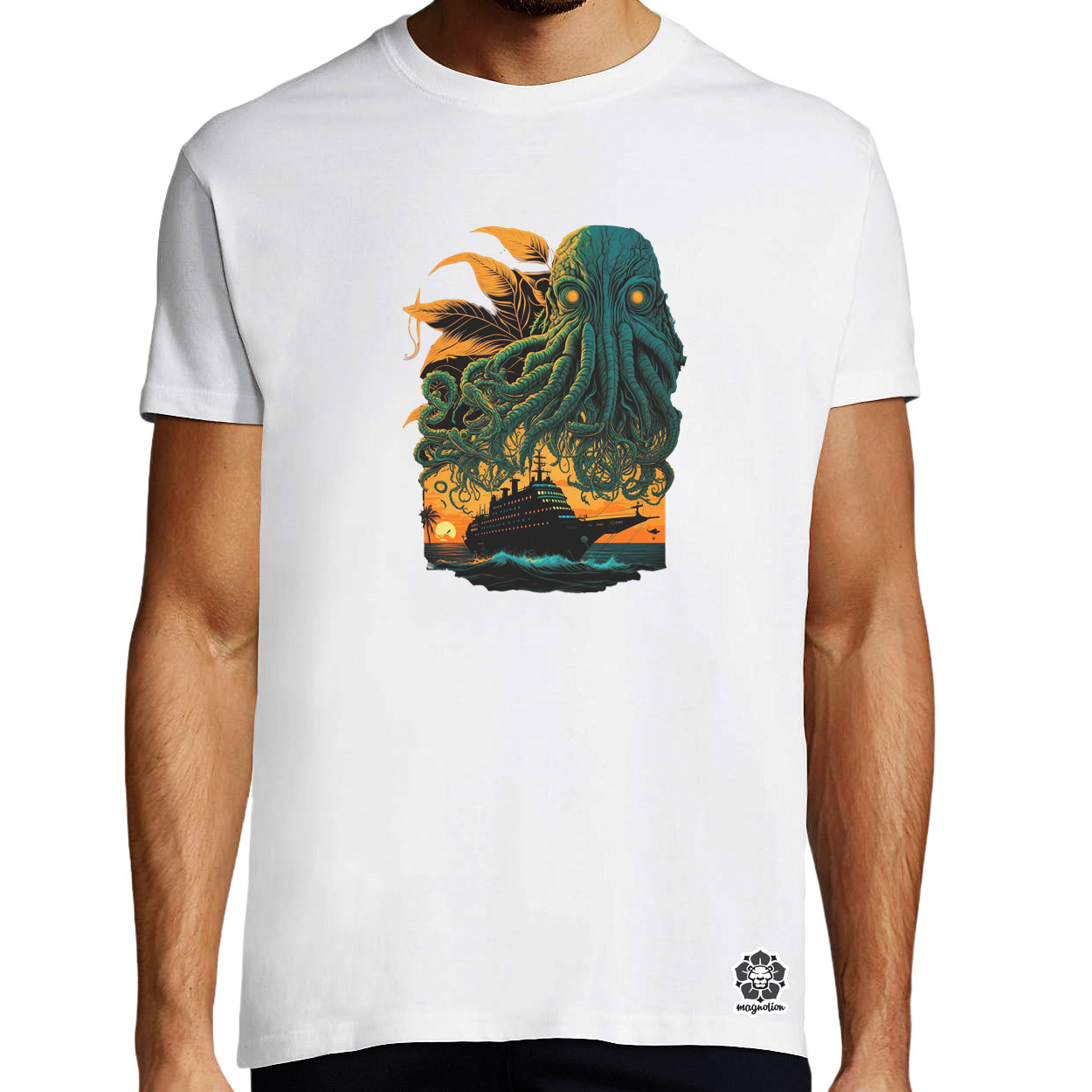 Cthulhu támadás v3 egyedi póló 