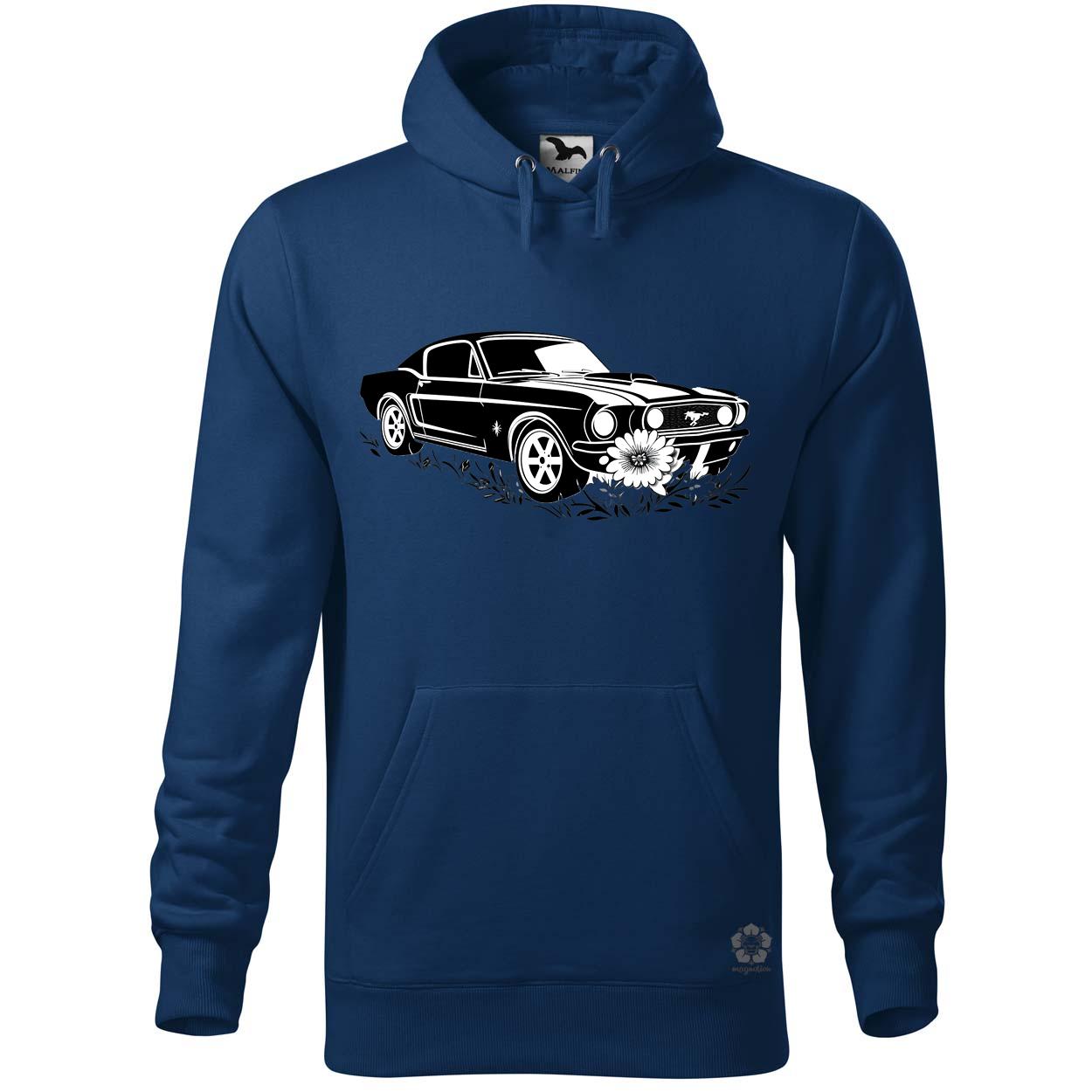 Mustang és virágok rajz v1 egyedi  pulóver 