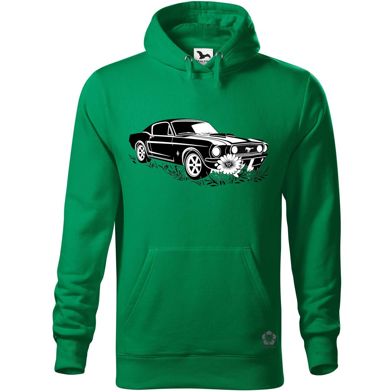Mustang és virágok rajz v1 egyedi  pulóver 