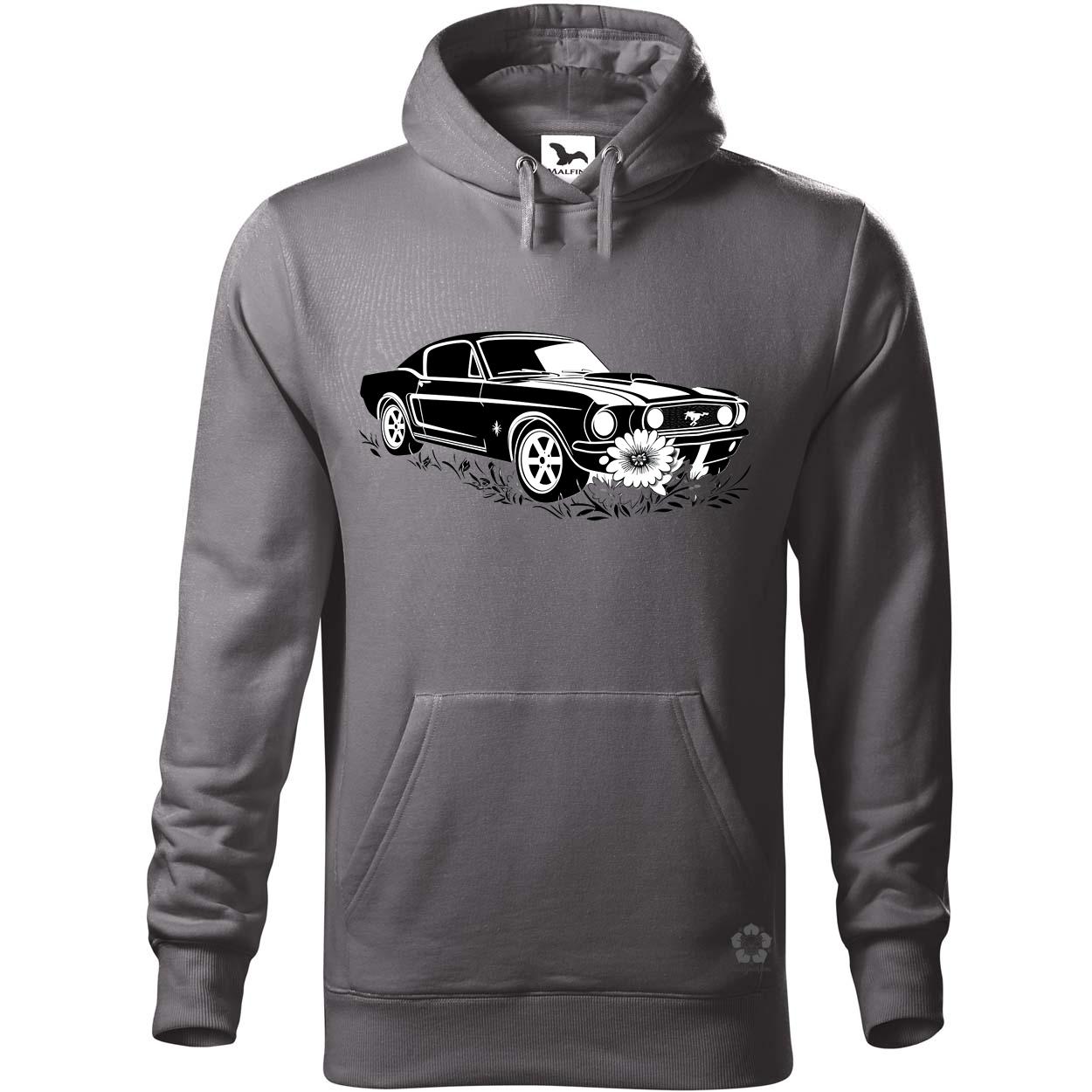 Mustang és virágok rajz v1 egyedi  pulóver 
