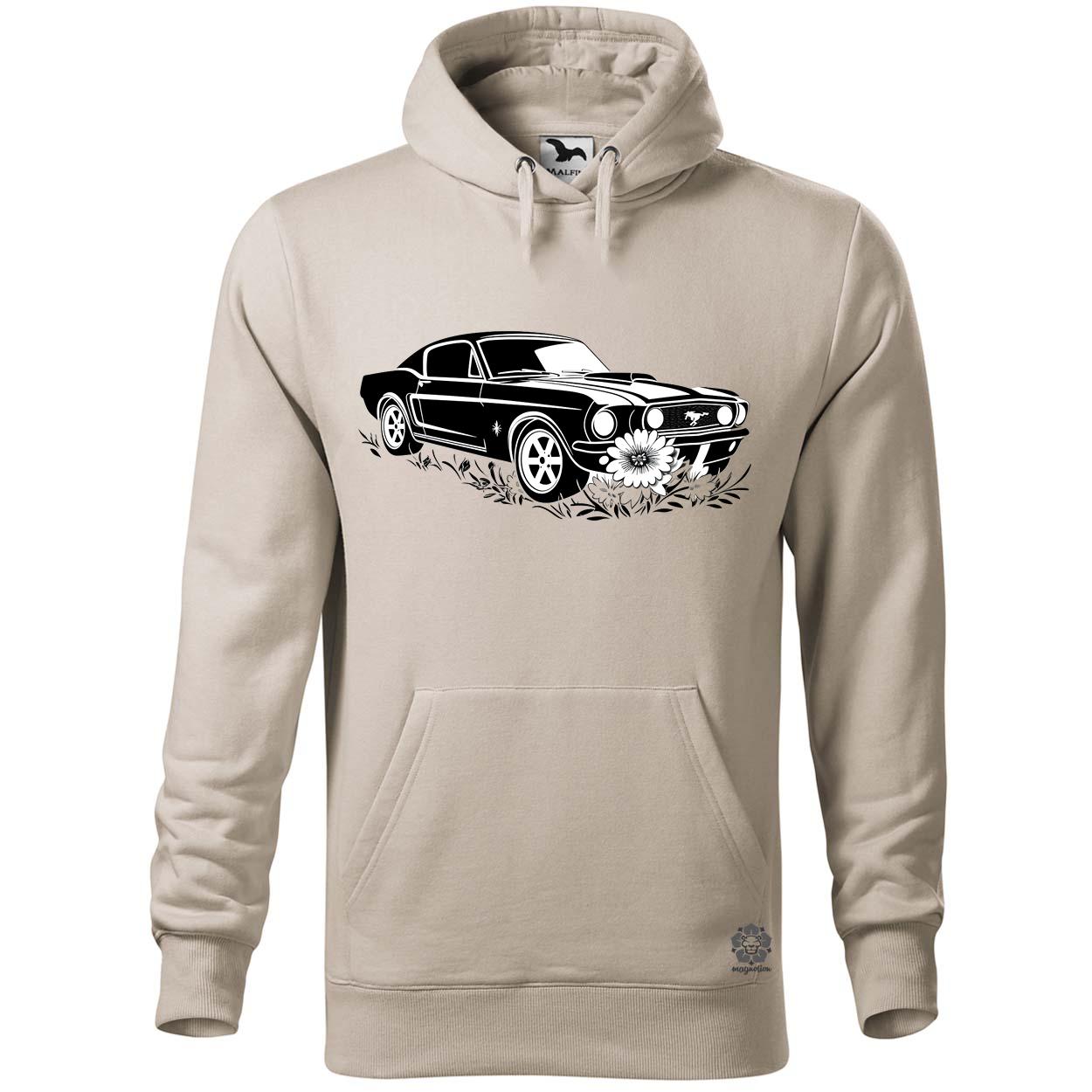 Mustang és virágok rajz v1 egyedi  pulóver 