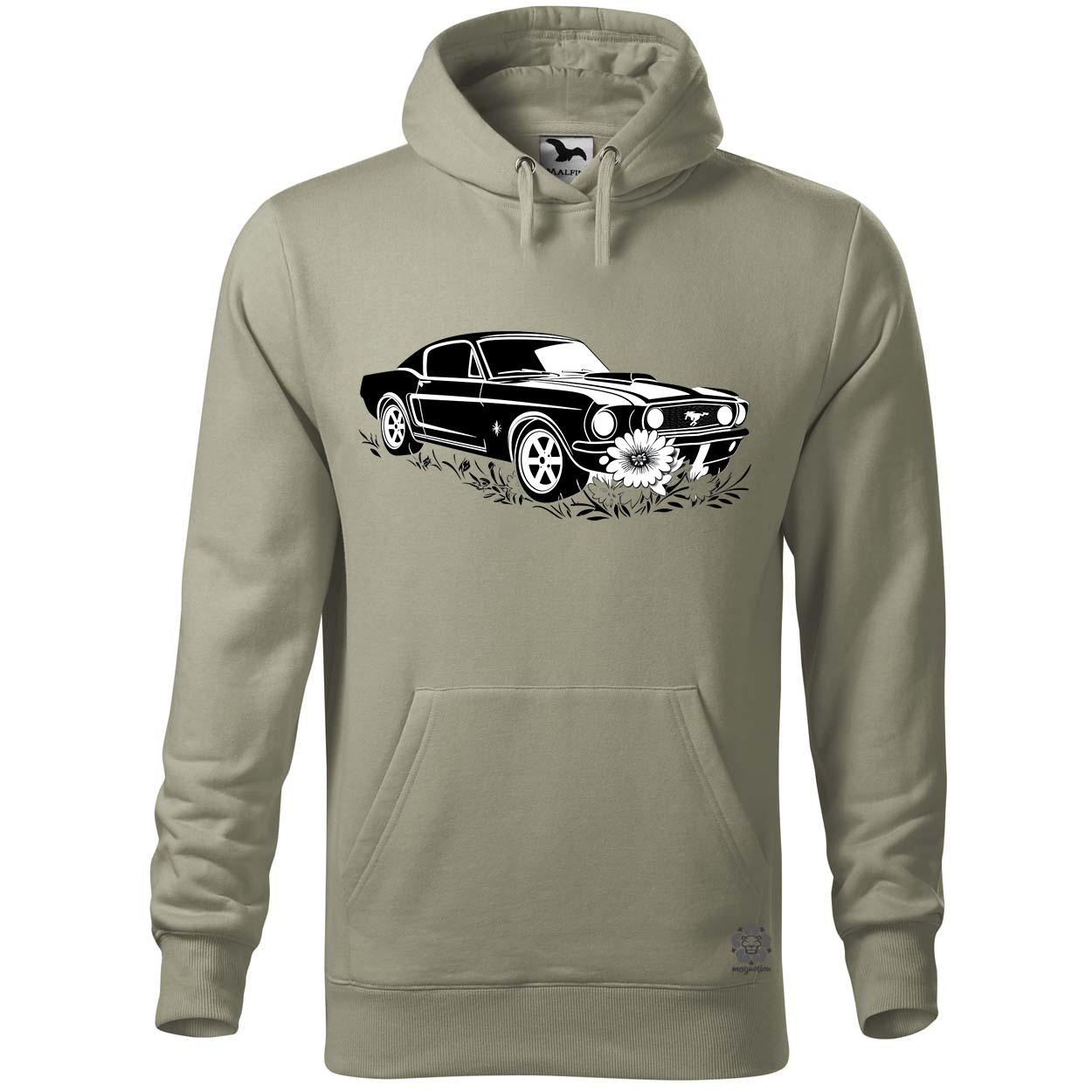 Mustang és virágok rajz v1 egyedi  pulóver 