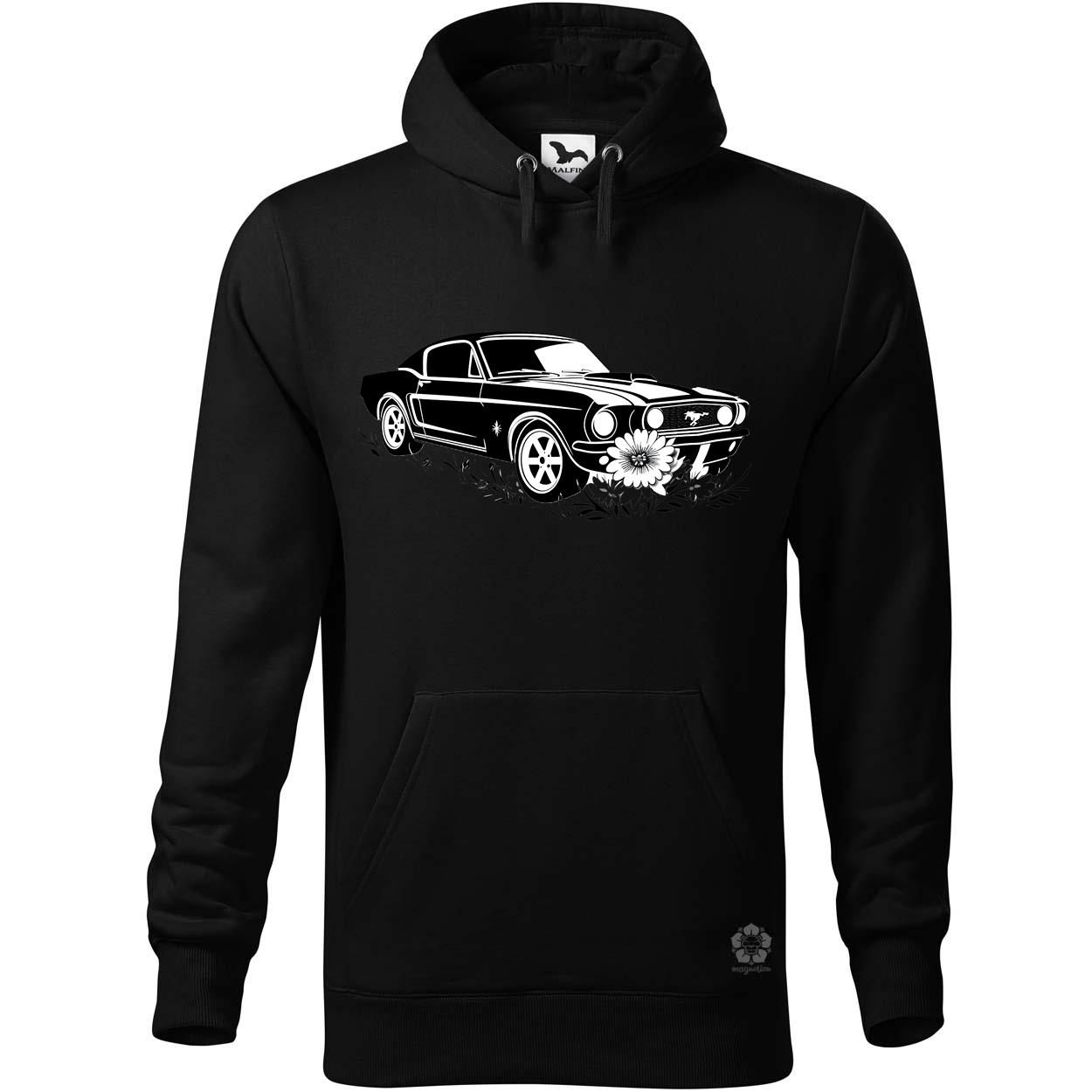 Mustang és virágok rajz v1 egyedi  pulóver 