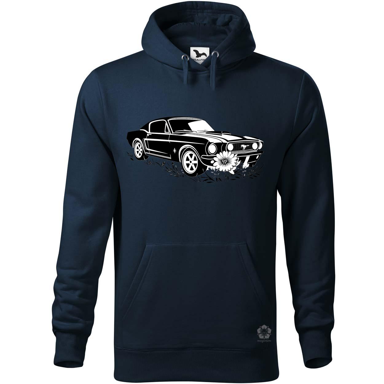 Mustang és virágok rajz v1 egyedi  pulóver 