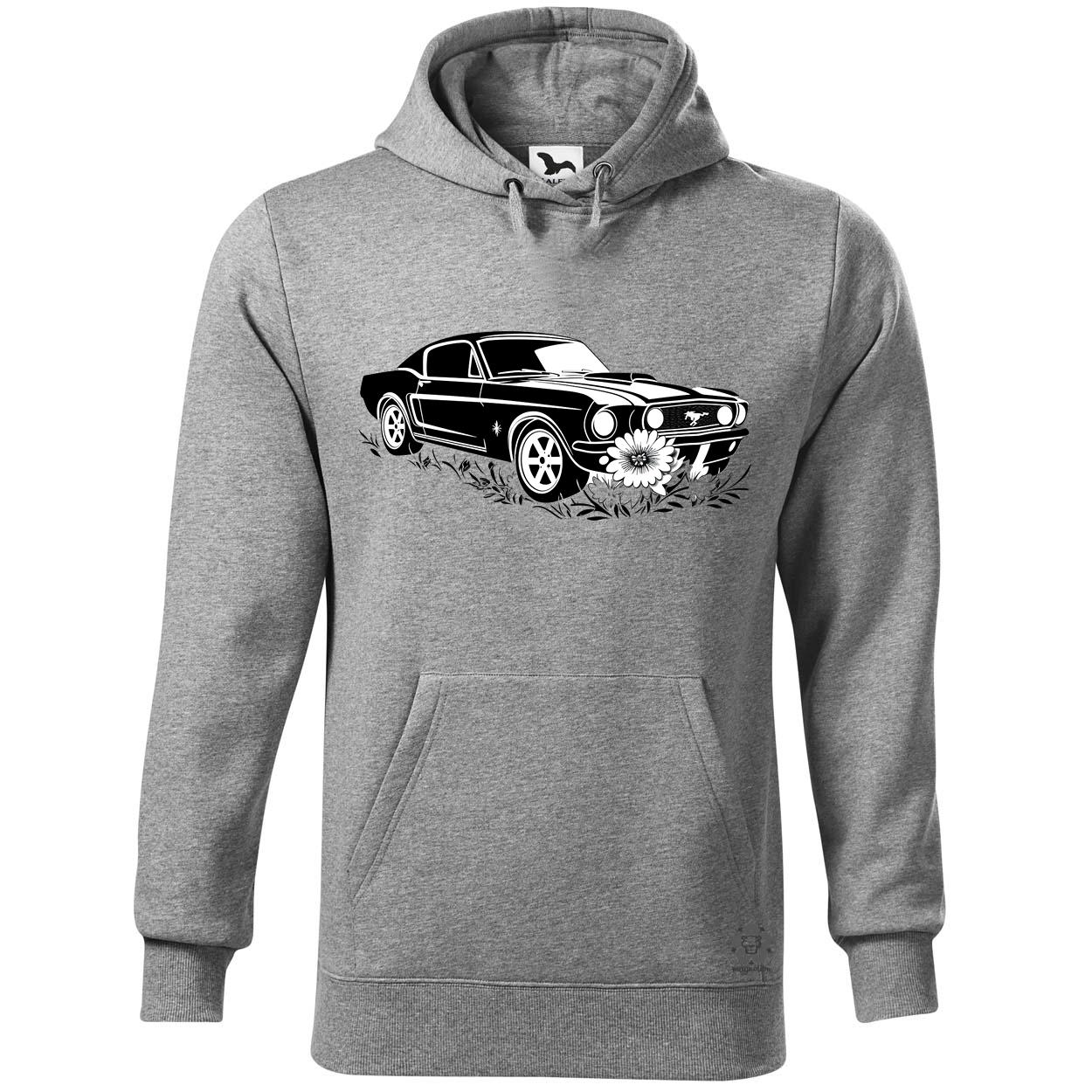 Mustang és virágok rajz v1 egyedi  pulóver 