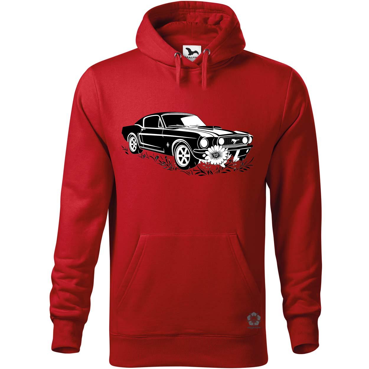 Mustang és virágok rajz v1 egyedi  pulóver 