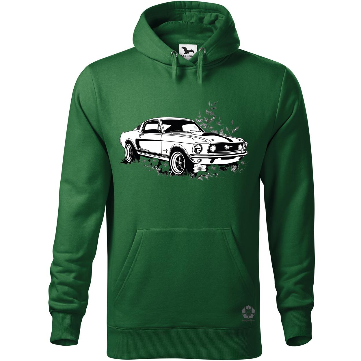 Mustang és virágok rajz v3 egyedi  pulóver 