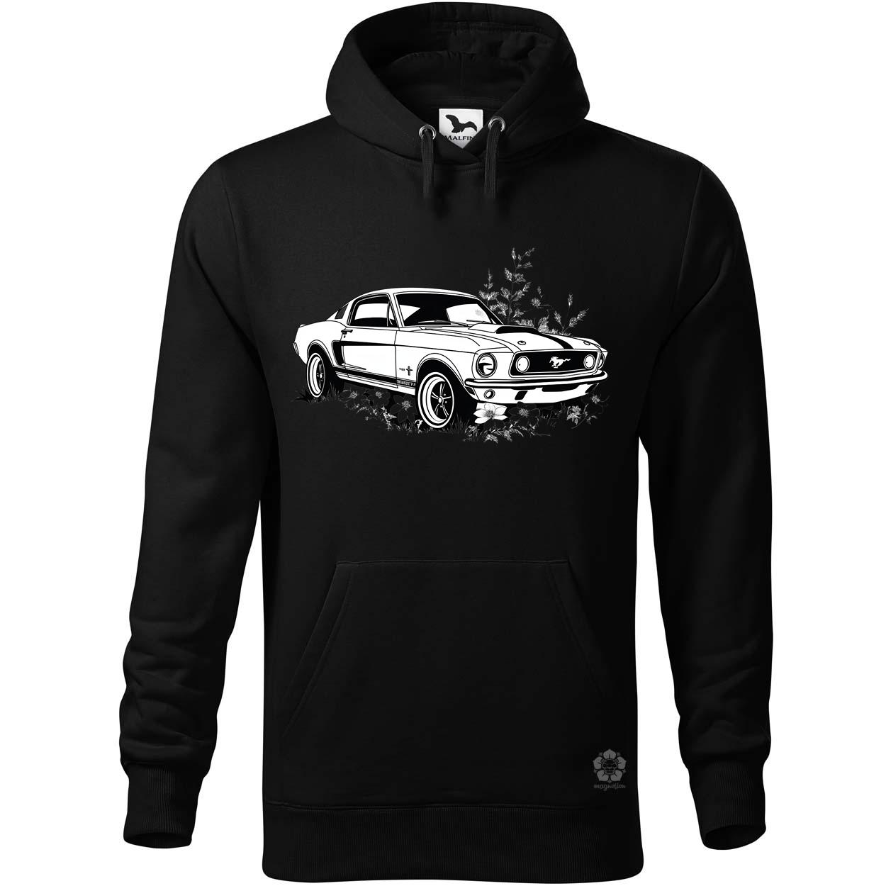 Mustang és virágok rajz v3 egyedi  pulóver 