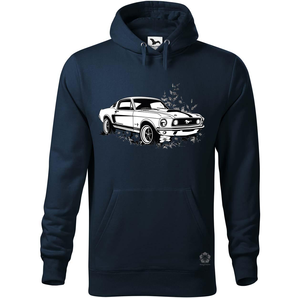 Mustang és virágok rajz v3 egyedi  pulóver 