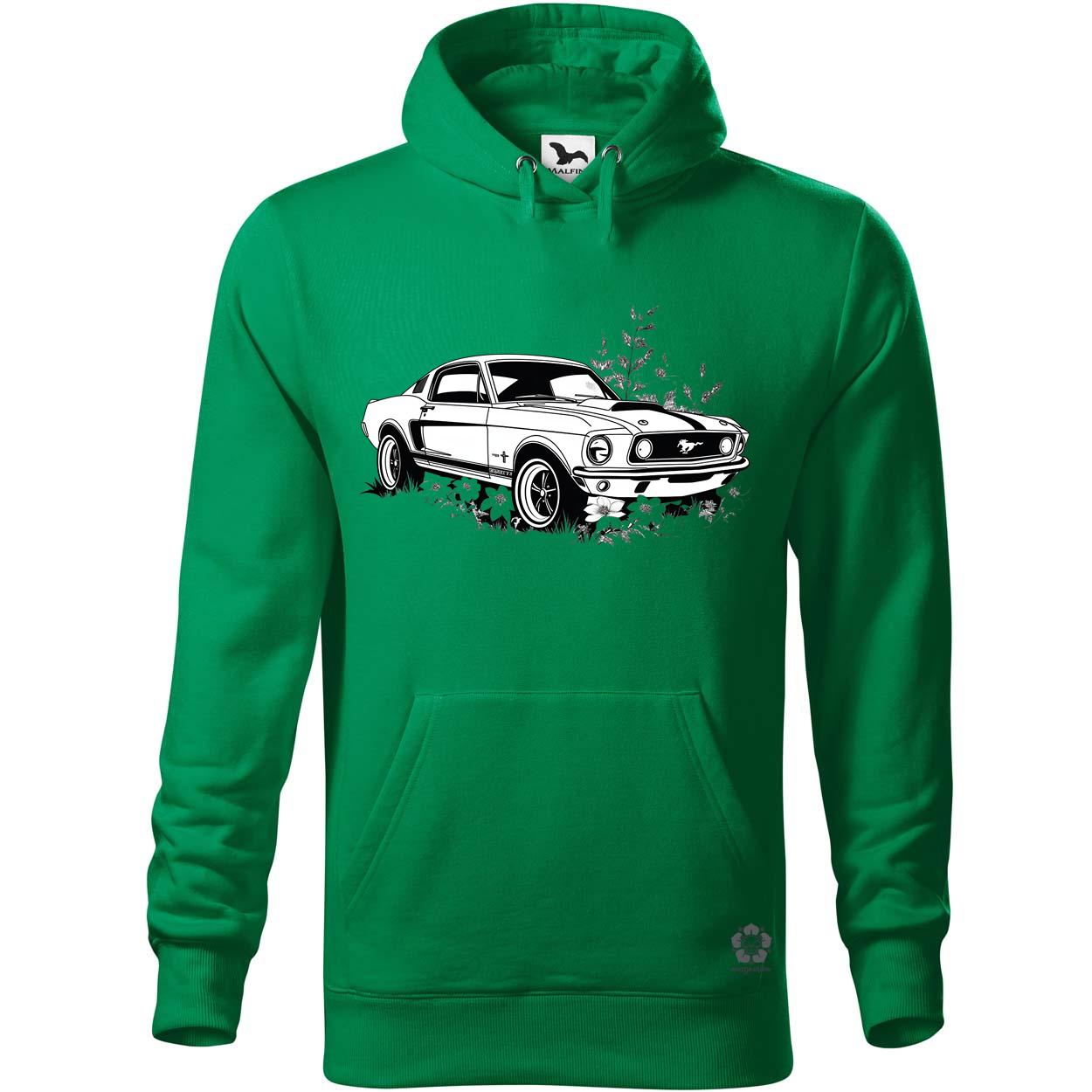 Mustang és virágok rajz v3 egyedi  pulóver 