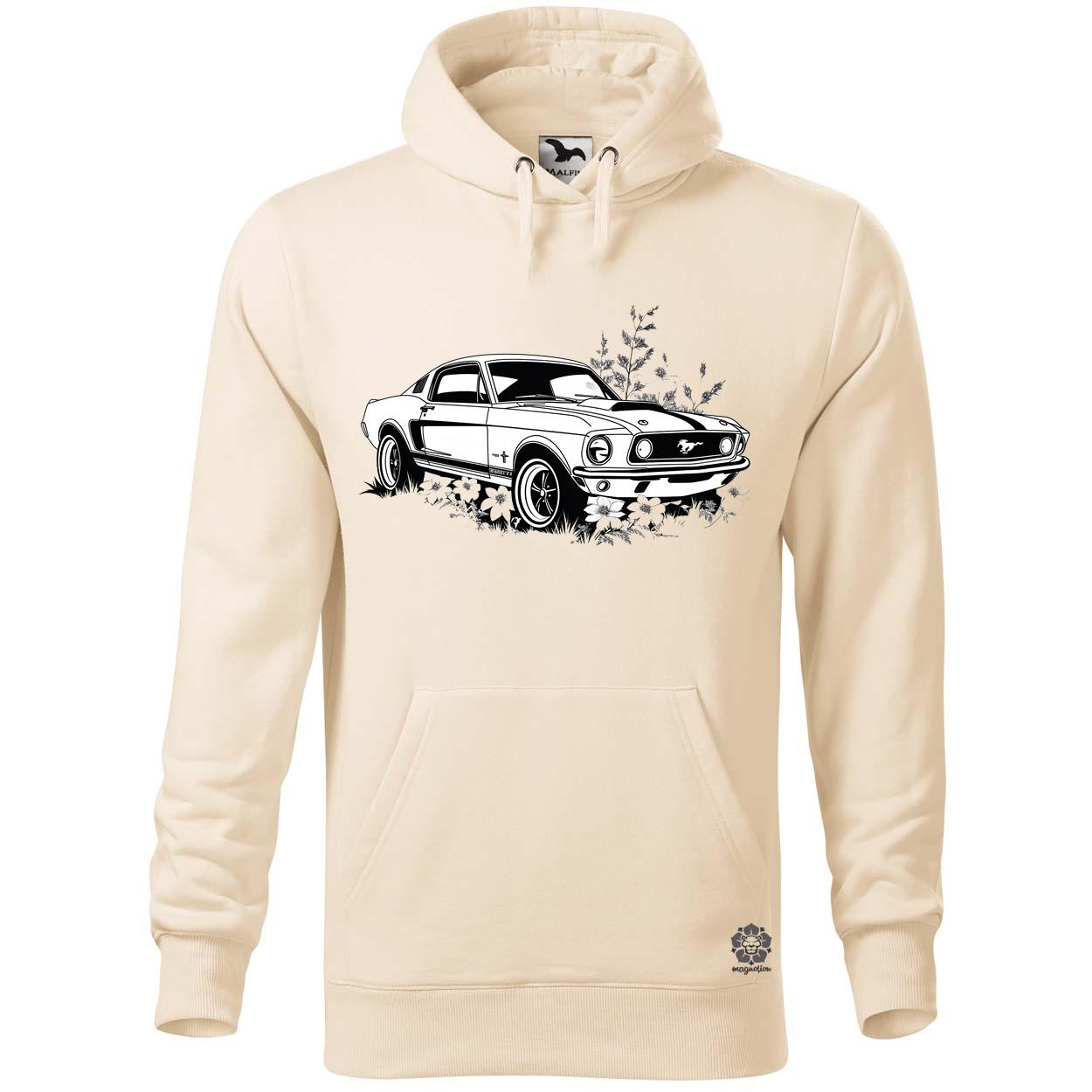 Mustang és virágok rajz v3 egyedi  pulóver 