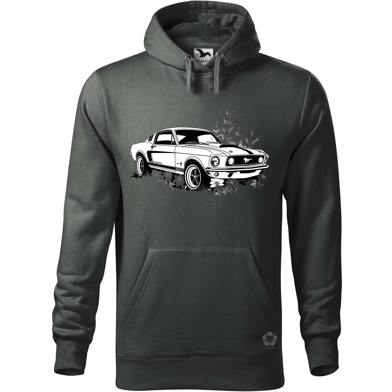 Mustang és virágok rajz v3 egyedi  pulóver 