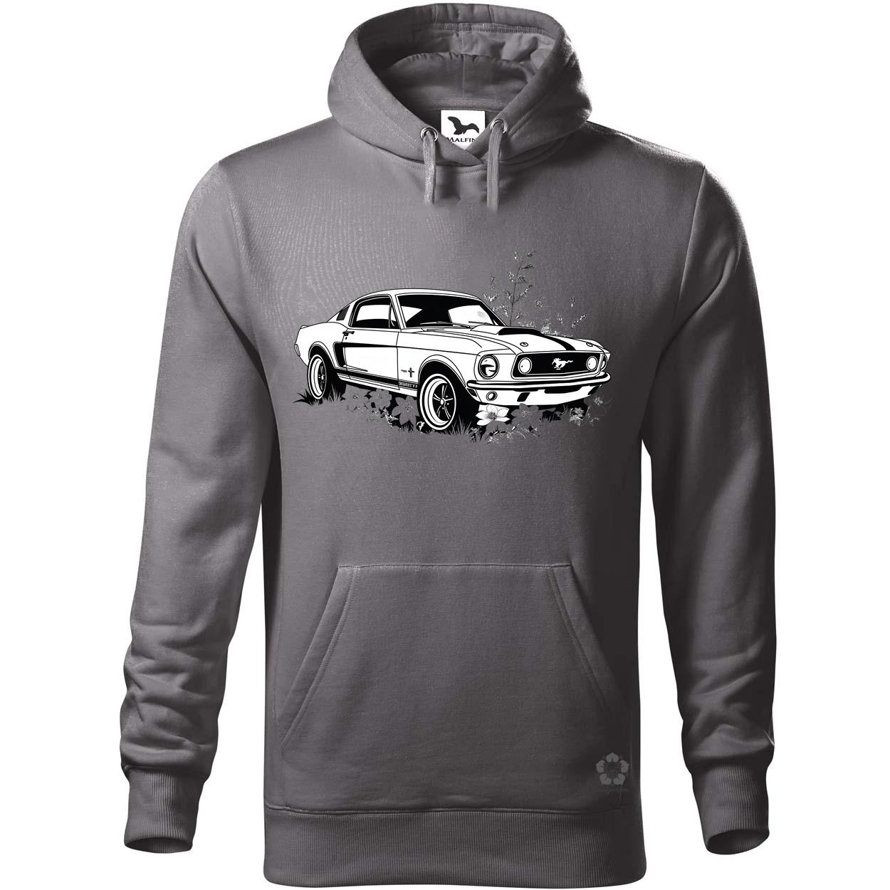 Mustang és virágok rajz v3 egyedi  pulóver 