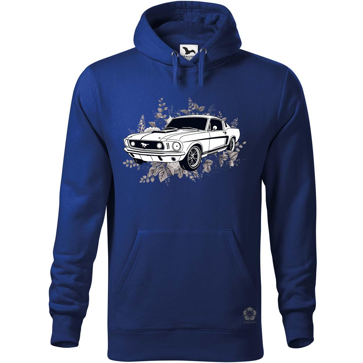 Mustang és virágok rajz v4 egyedi  pulóver 