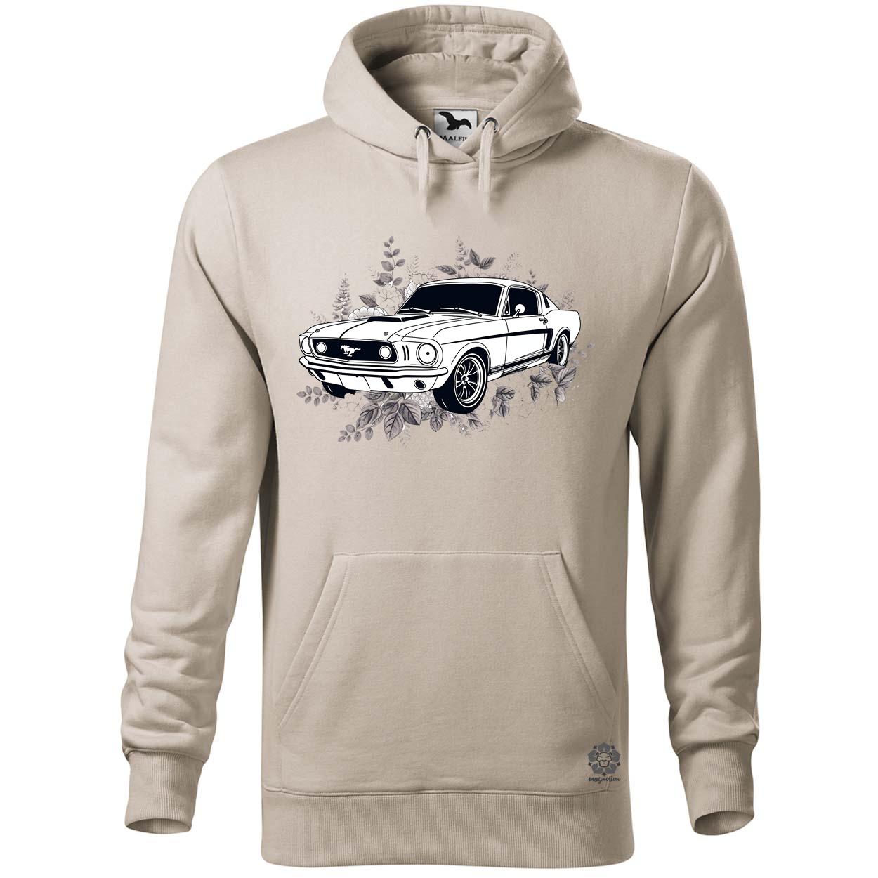 Mustang és virágok rajz v4 egyedi  pulóver 