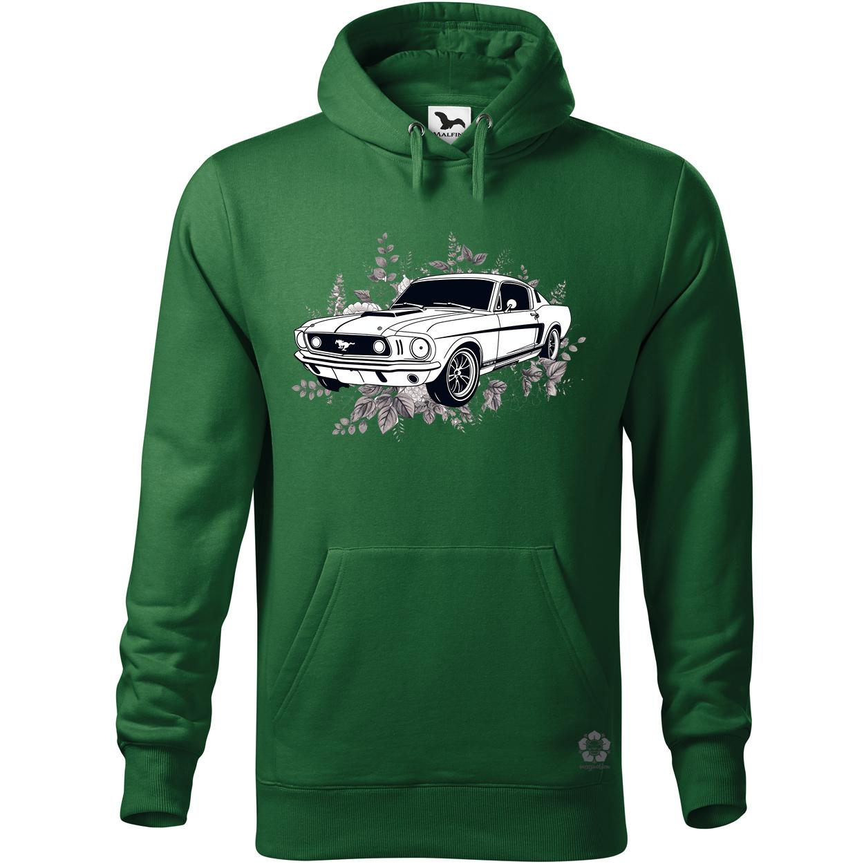 Mustang és virágok rajz v4 egyedi  pulóver 