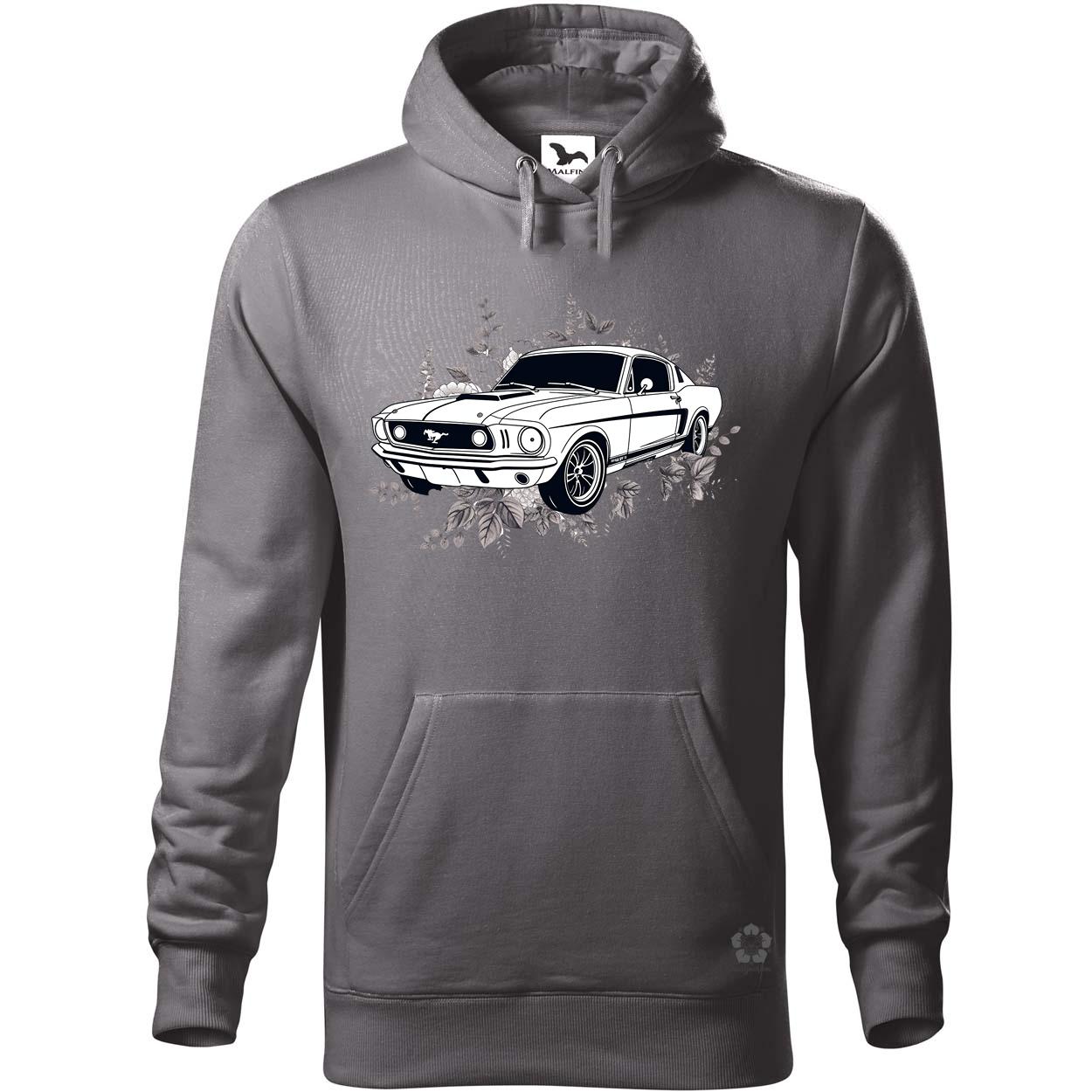 Mustang és virágok rajz v4 egyedi  pulóver 