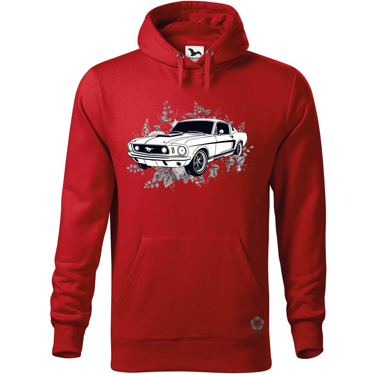 Mustang és virágok rajz v4 egyedi  pulóver 