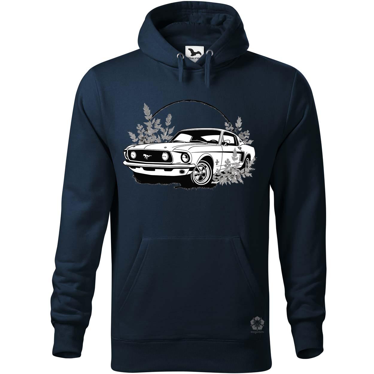 Mustang és virágok rajz v5 egyedi  pulóver 