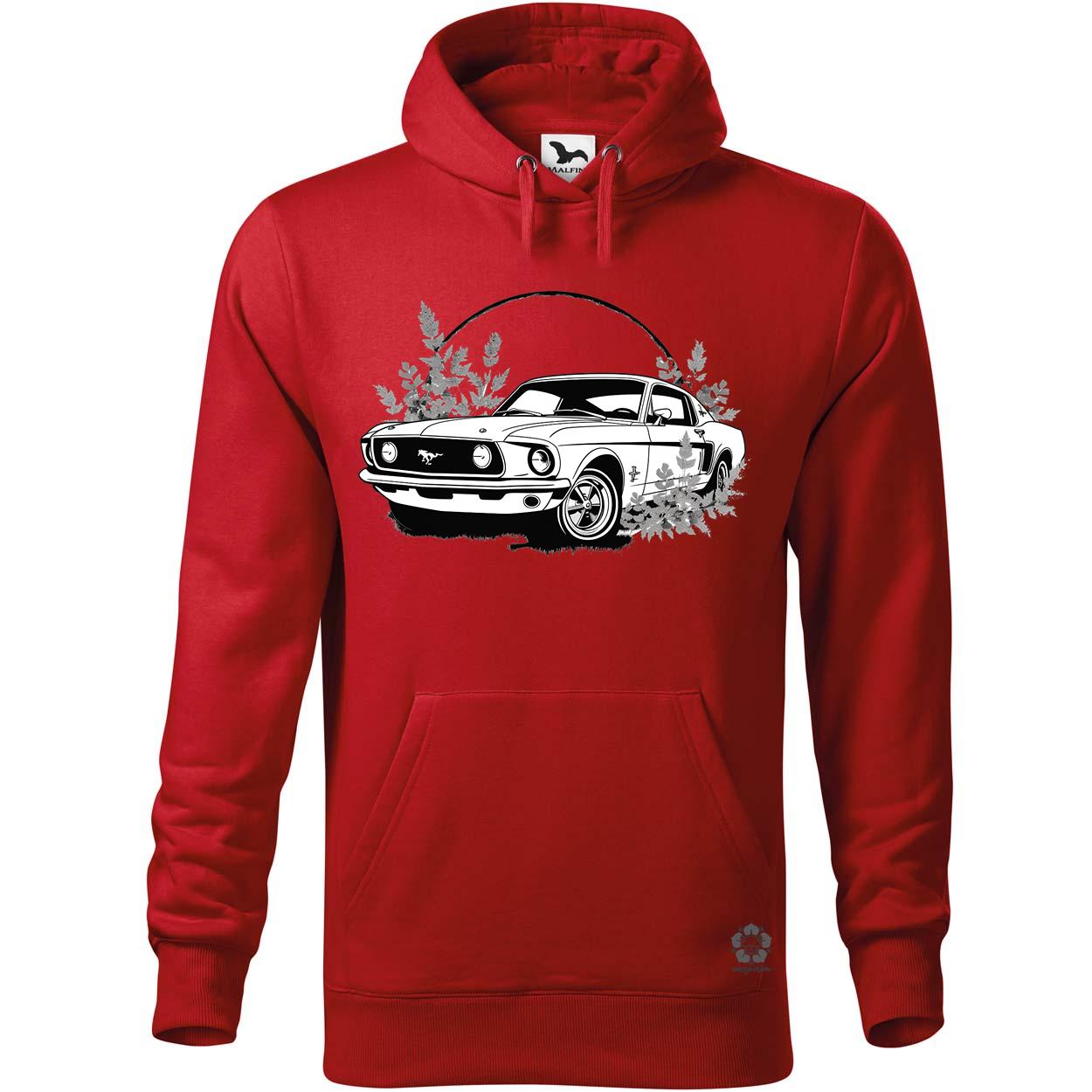 Mustang és virágok rajz v5 egyedi  pulóver 