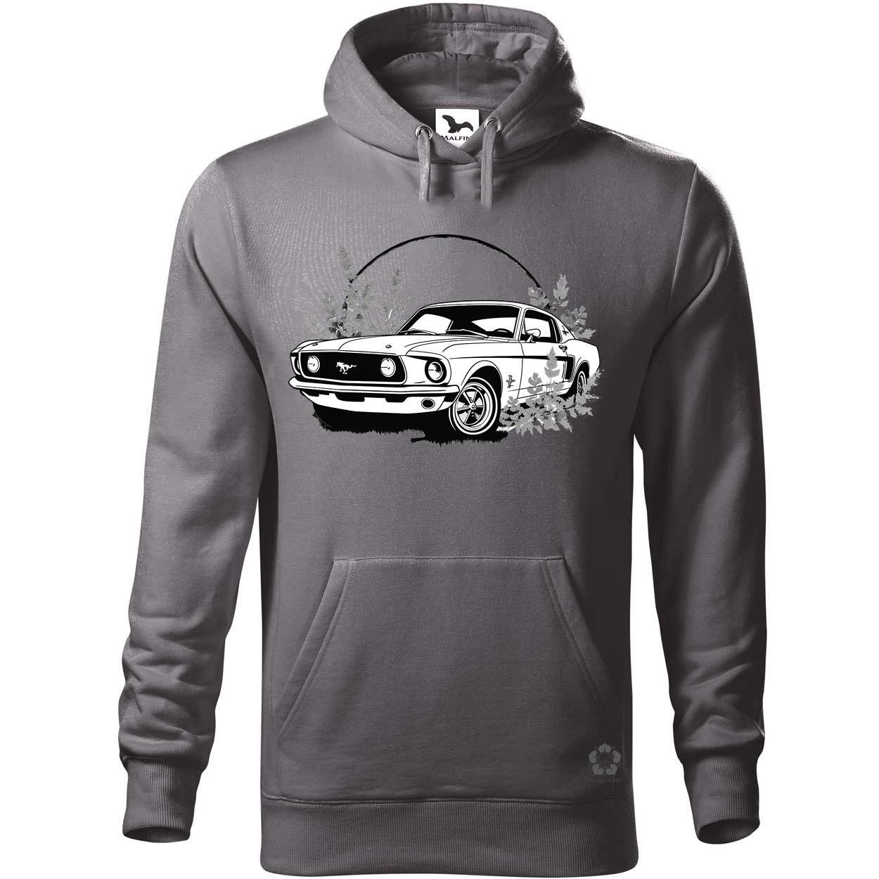 Mustang és virágok rajz v5 egyedi  pulóver 