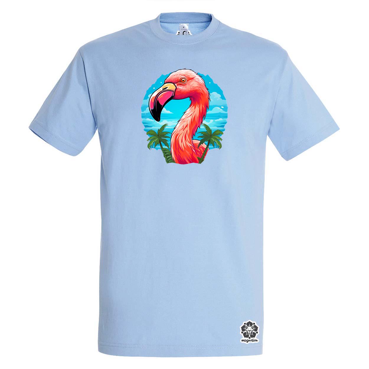 Flamingó nyaral v1 egyedi póló 
