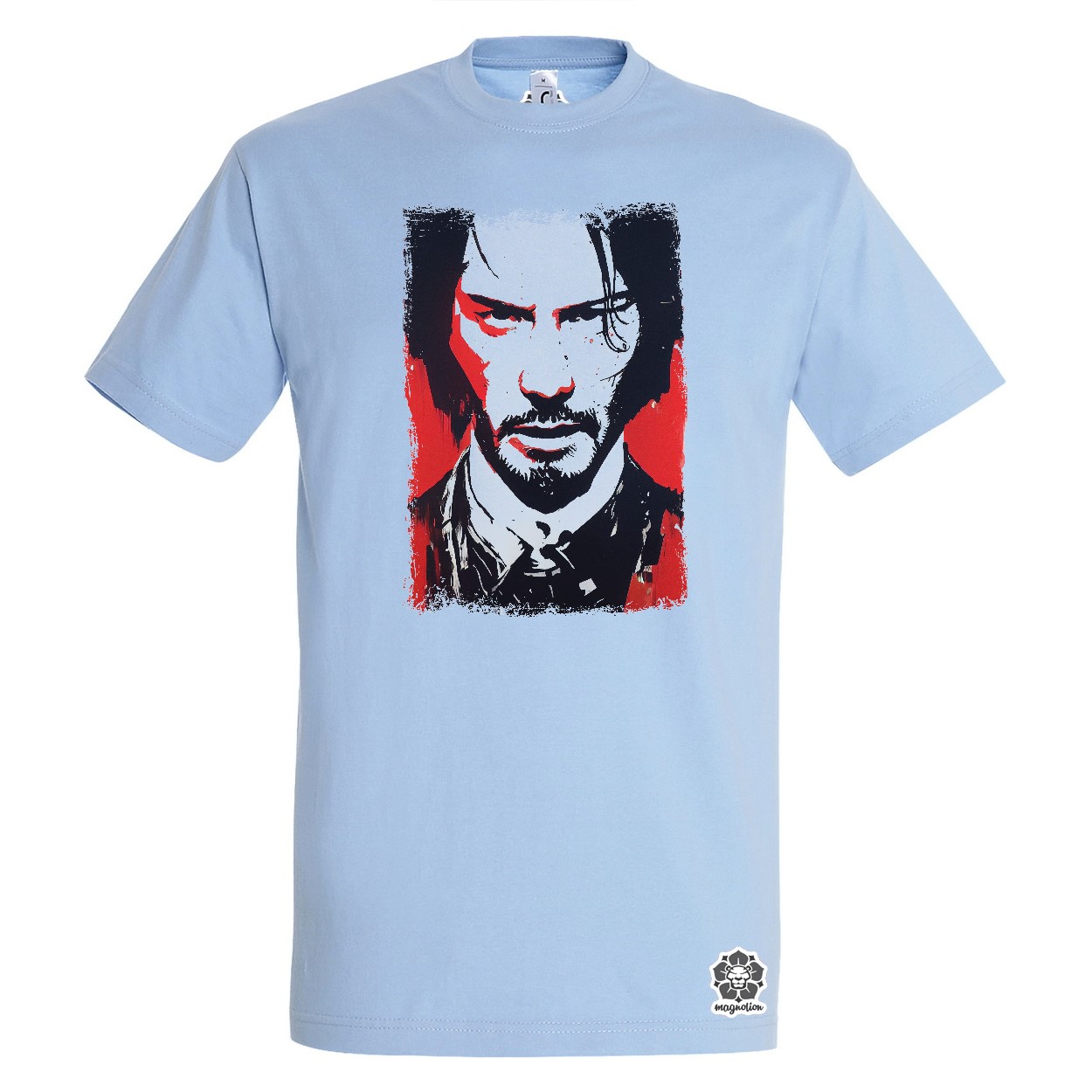 Fekete-piros John Wick rajz v1 egyedi póló 