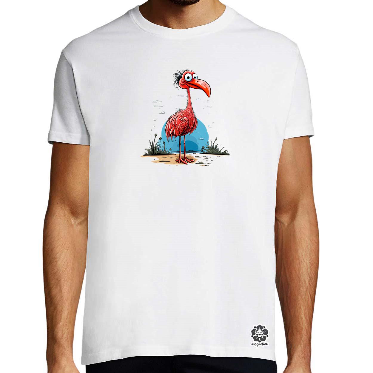 Flamingó nyaral v3 egyedi póló 