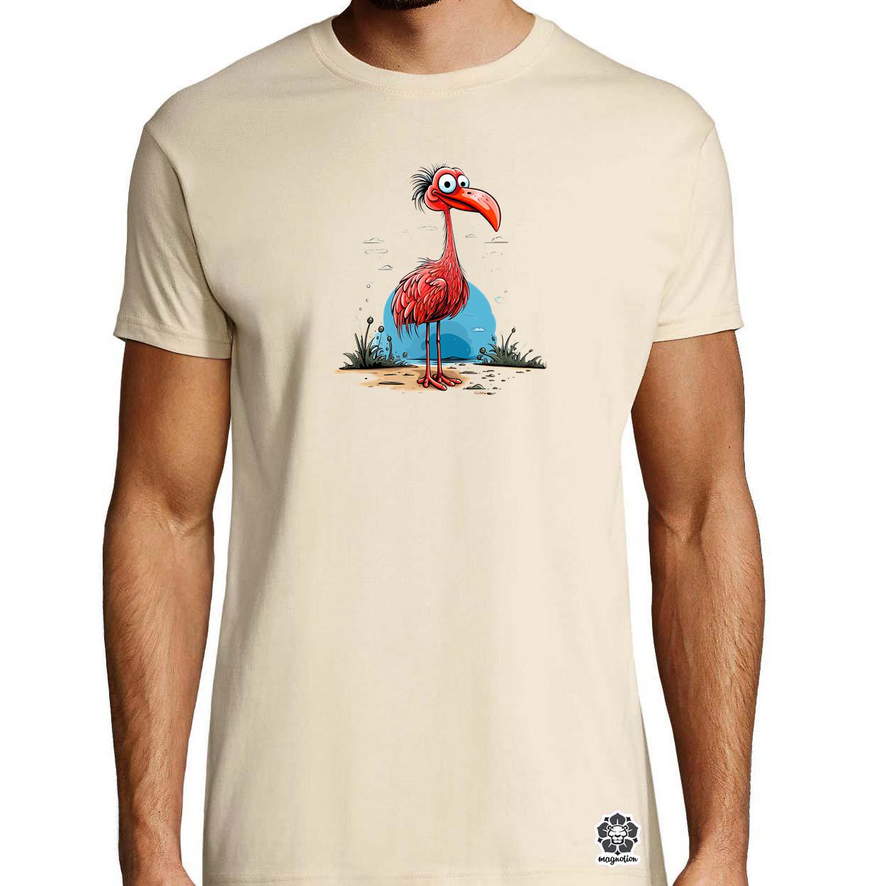 Flamingó nyaral v3 egyedi póló 