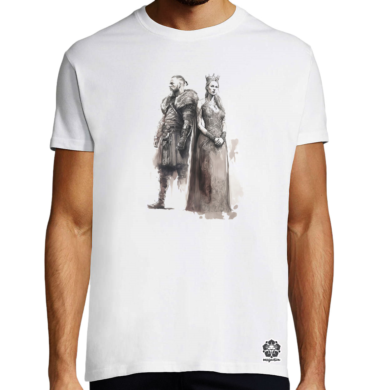 Ragnar és Lagertha v1 egyedi póló 
