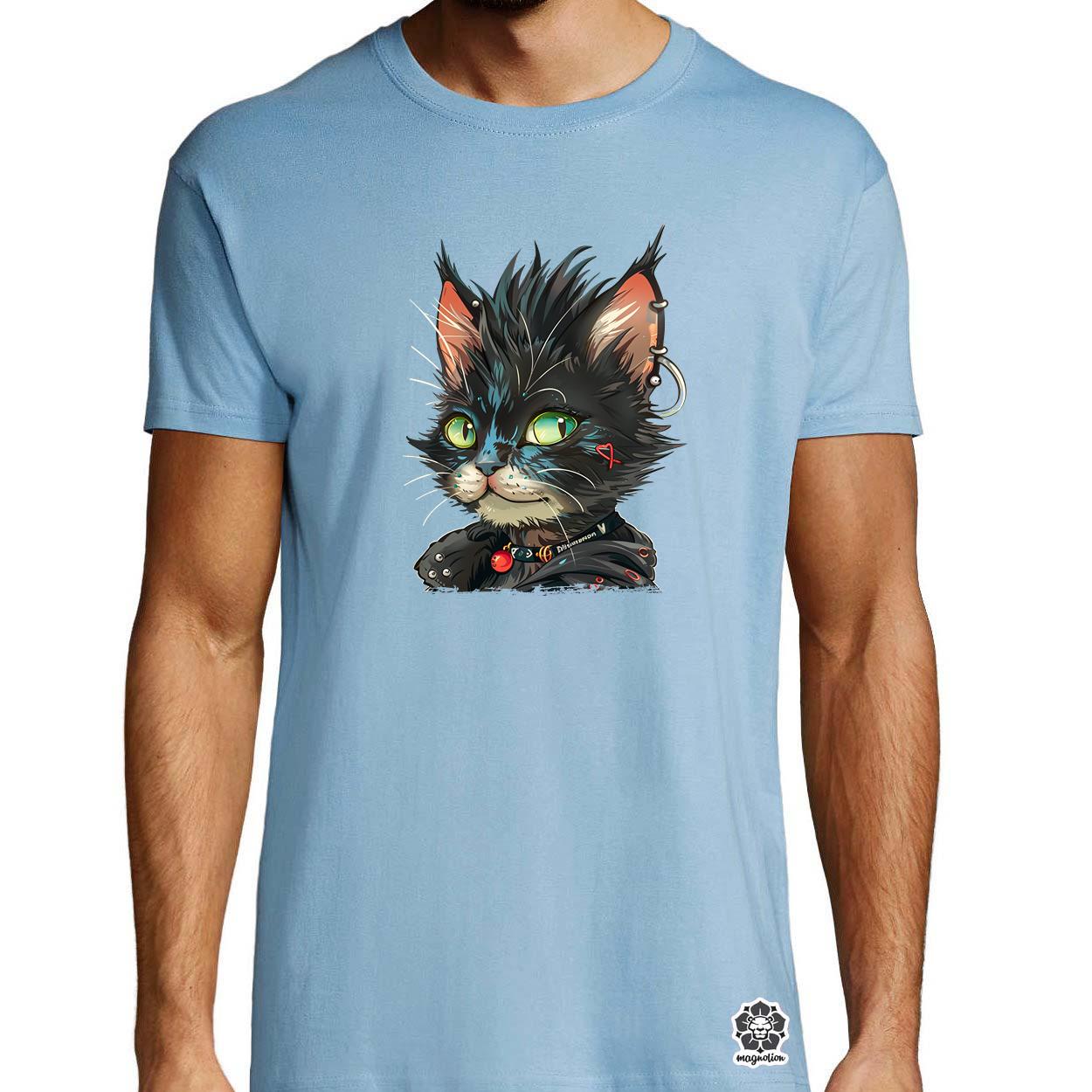 Punk cica v5 egyedi póló 