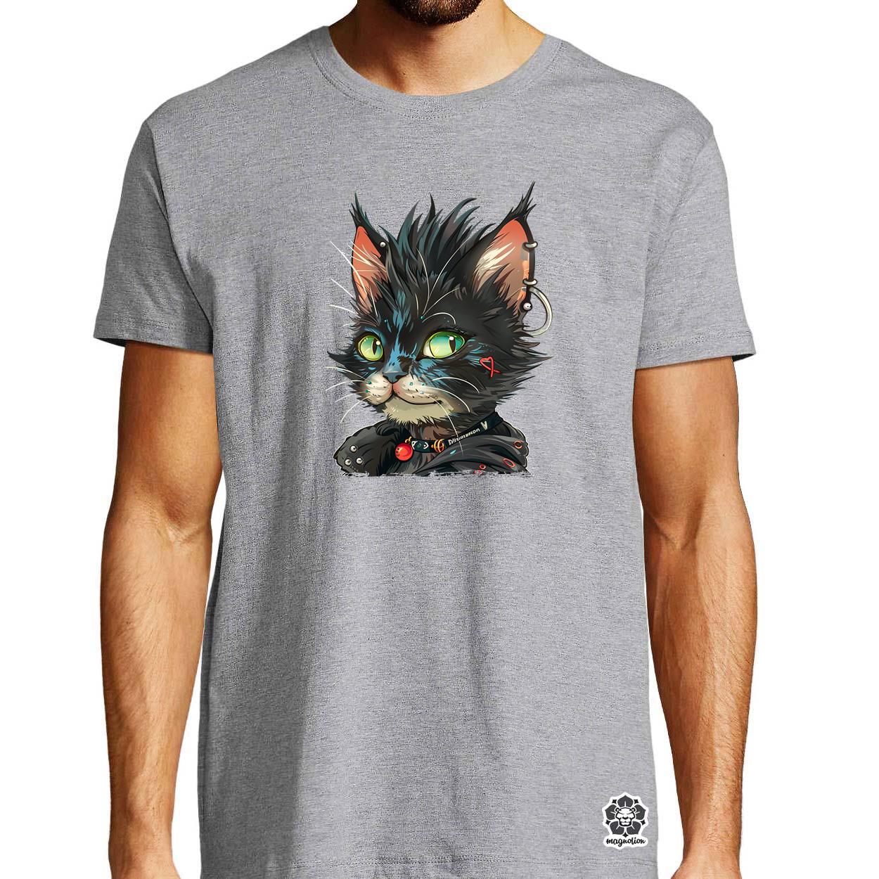 Punk cica v5 egyedi póló 