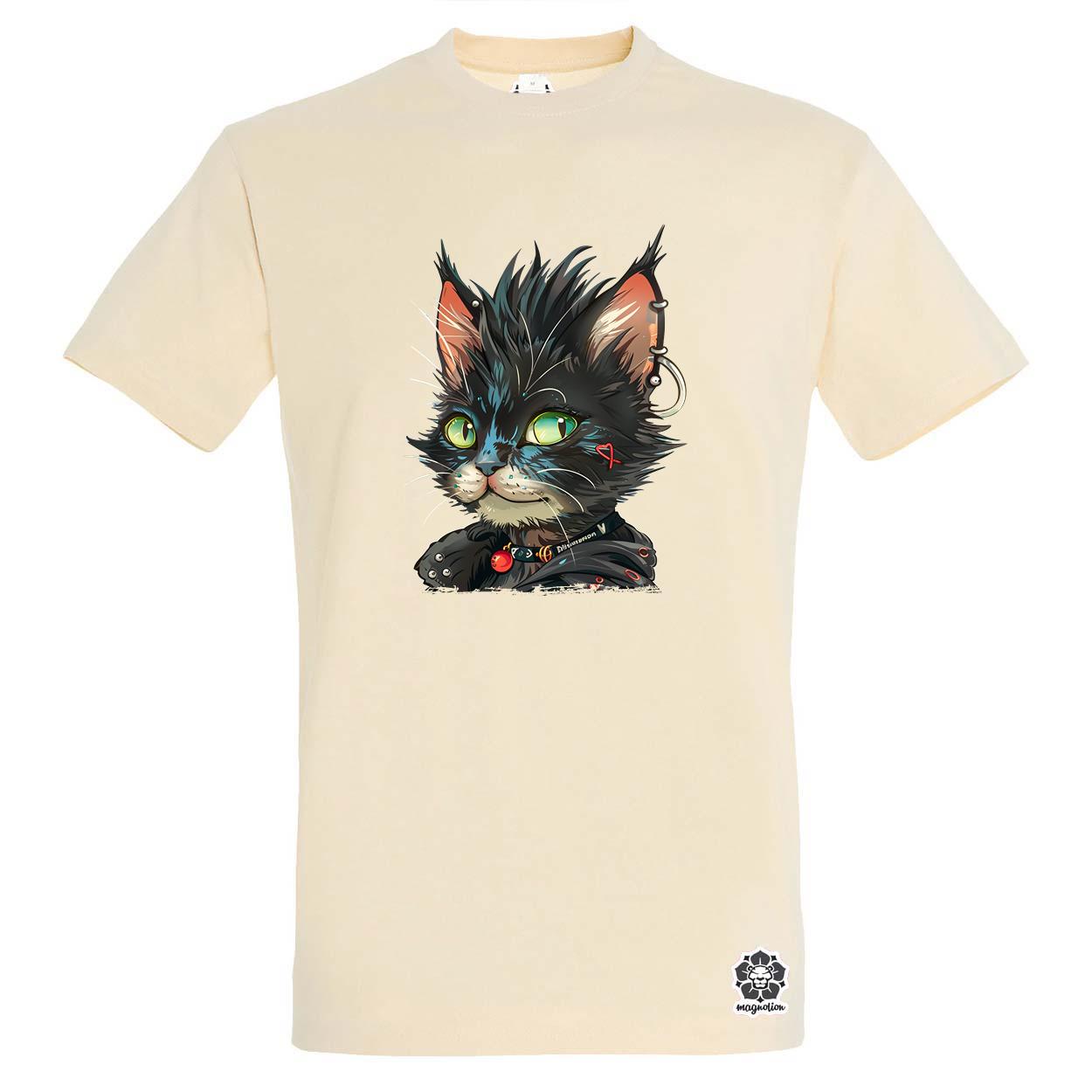 Punk cica v5 egyedi póló 