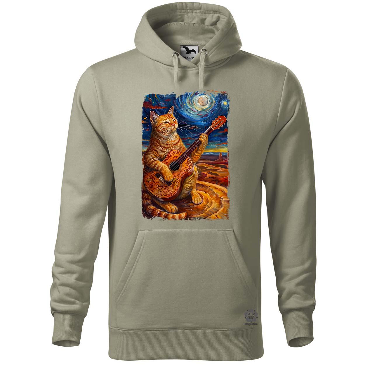 Cica gitározik v7 egyedi  pulóver 