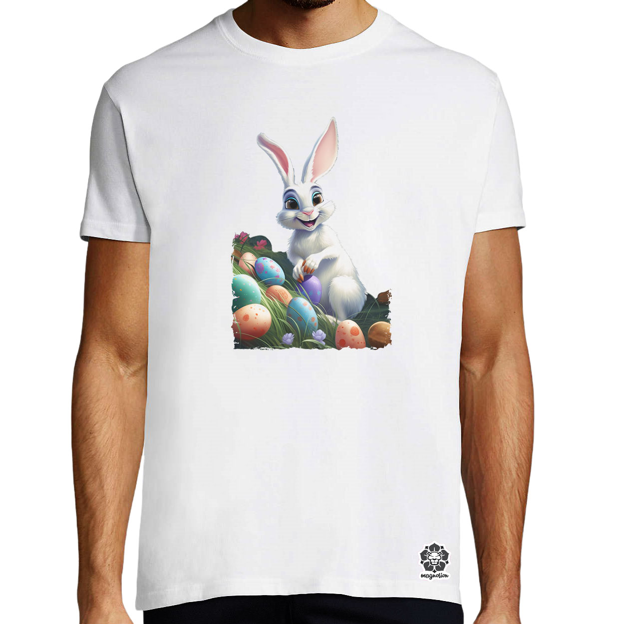 Cuki húsvéti nyuszi v3 egyedi póló 