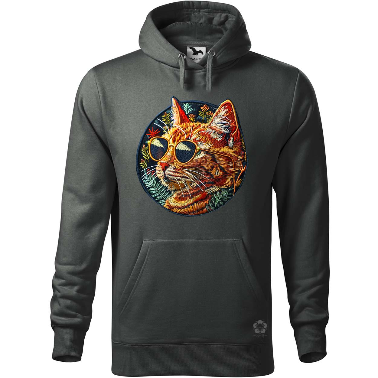 Hímzett macska v2 egyedi  pulóver 