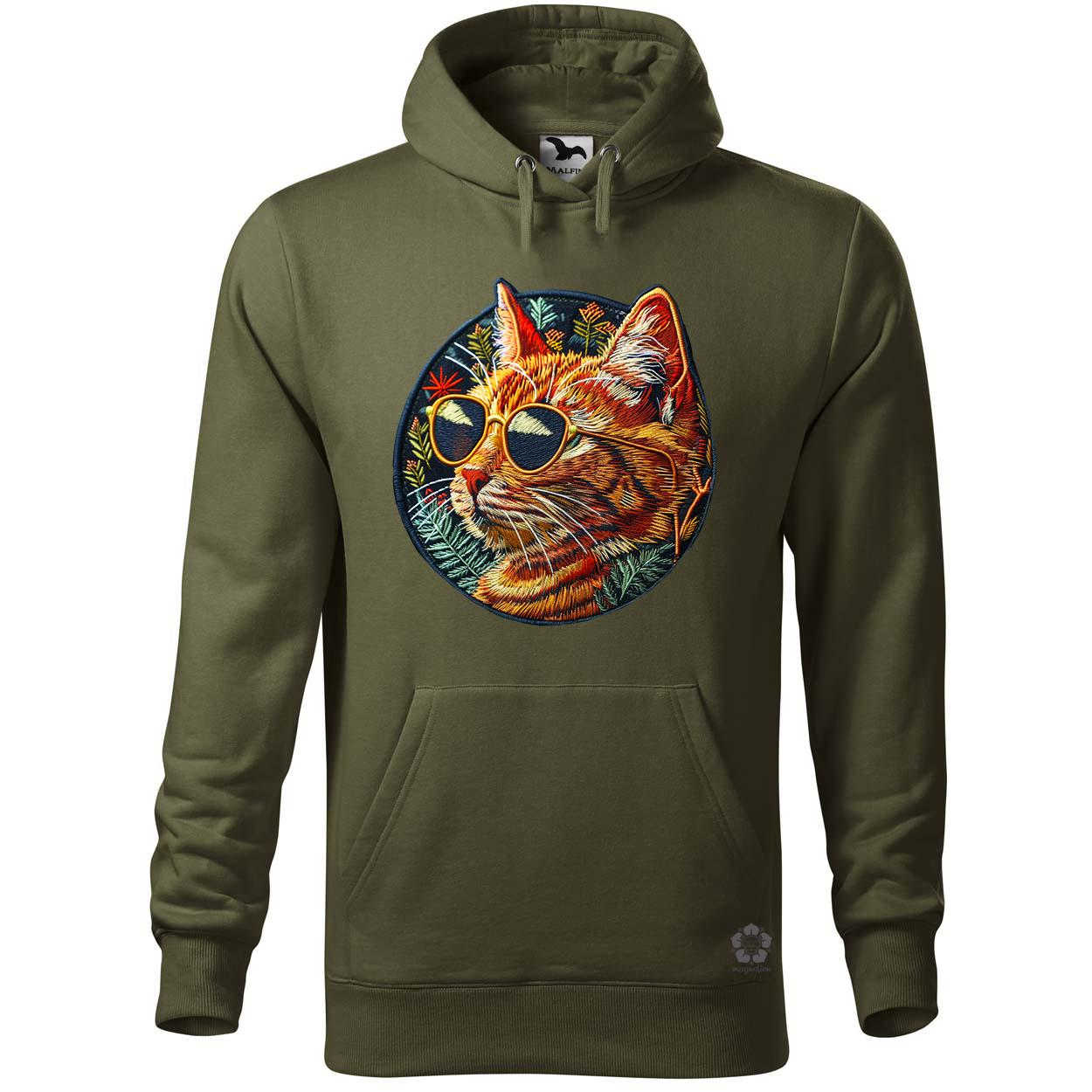 Hímzett macska v2 egyedi  pulóver 