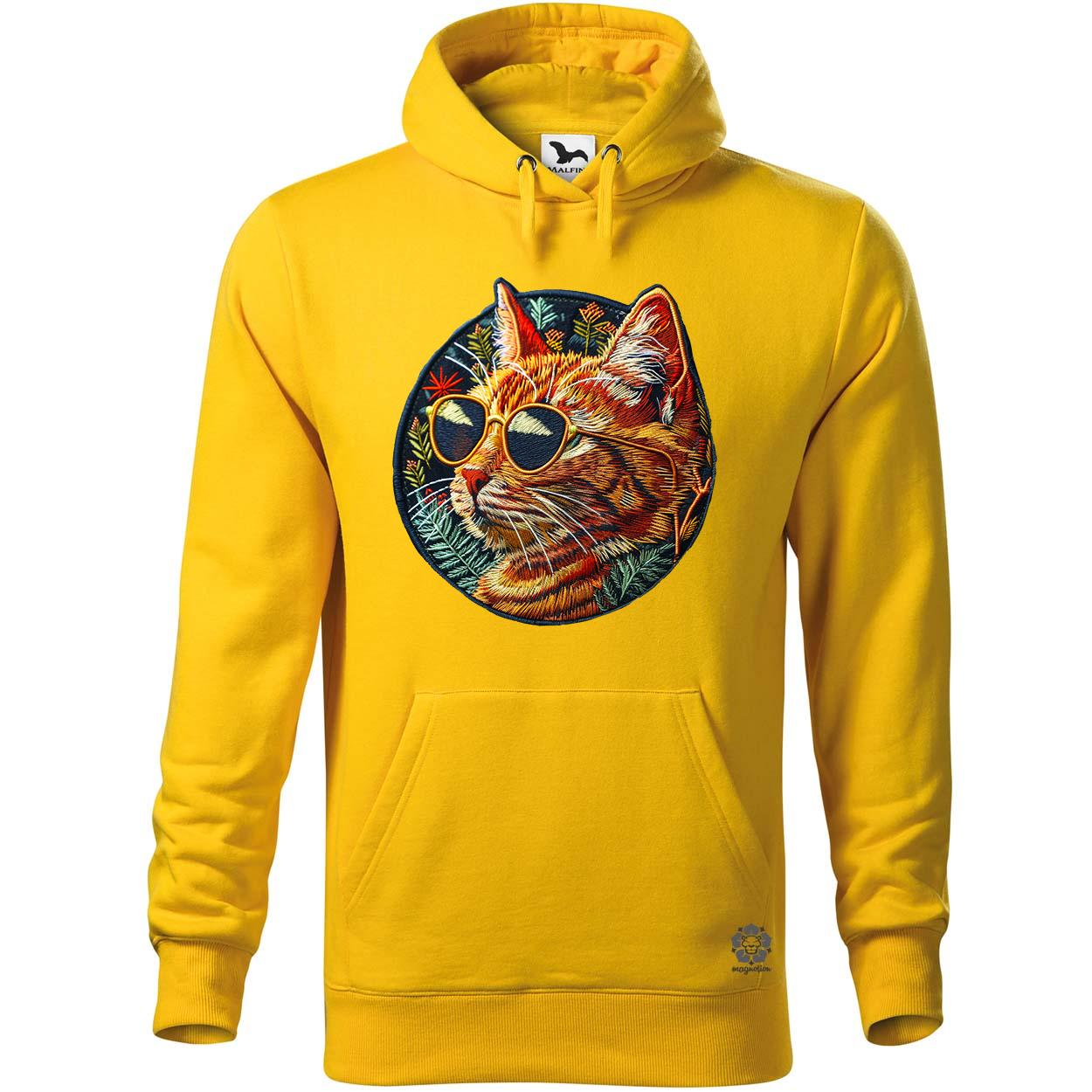 Hímzett macska v2 egyedi  pulóver 