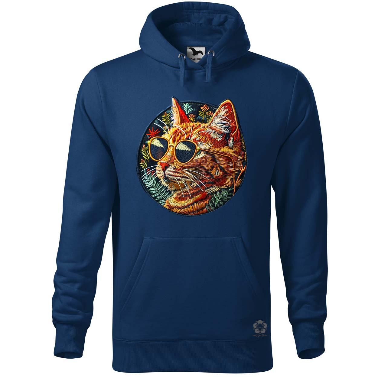 Hímzett macska v2 egyedi  pulóver 
