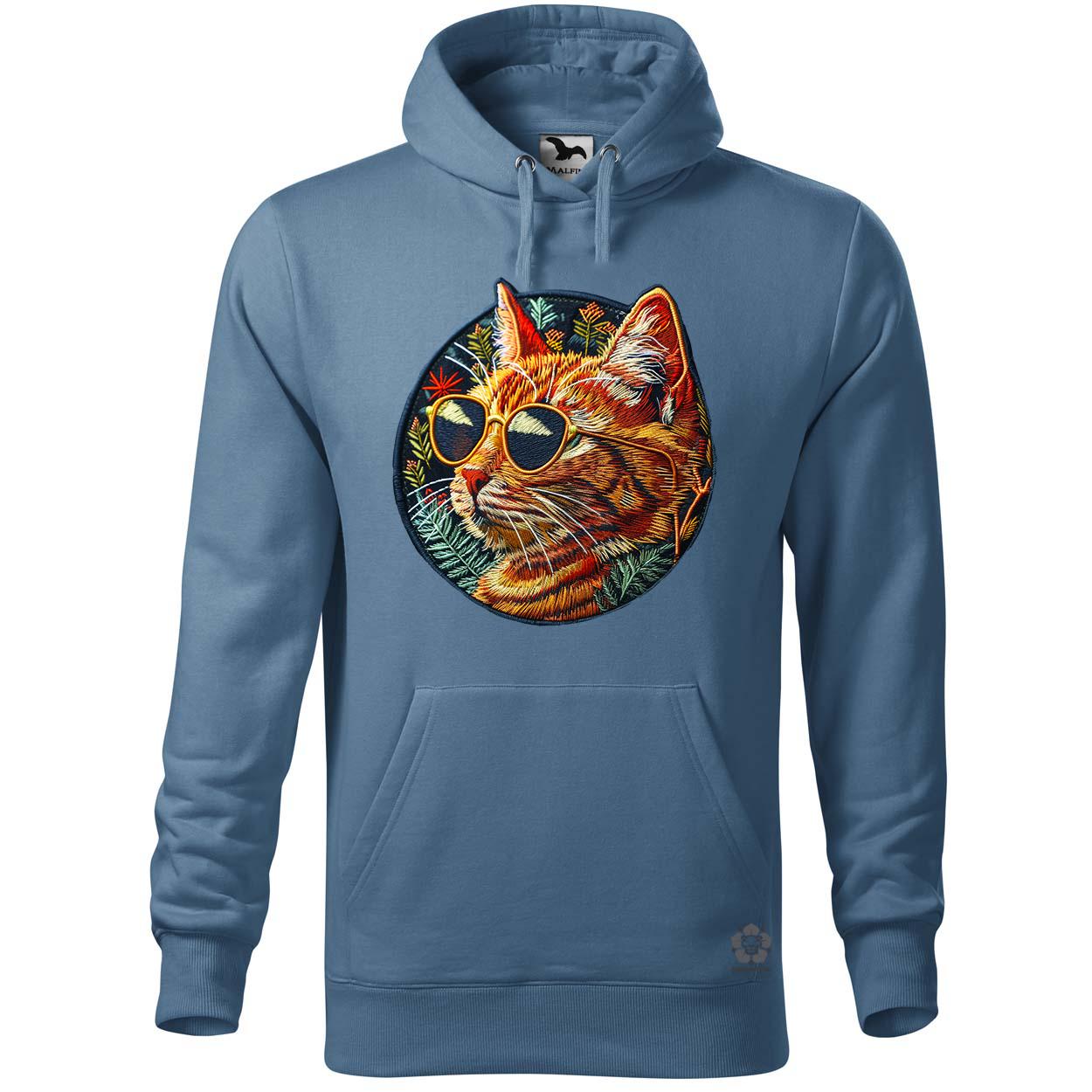 Hímzett macska v2 egyedi  pulóver 